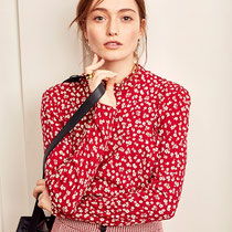 Truitje met opstaande kraag Svenja in 100% bio-katoen tricot, Orleans donkerrood, Lana, beschikbaar in de maten XS, M en XL, prijs: 73,50 €