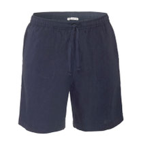 Bermuda Alfon in 100% linnen geweven, donkerblauw, Living Crafts, beschikbaar in de maat 50, prijs; 69,99 €
