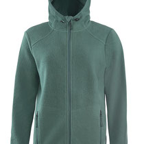 Fleecevest Neyla in 100% bio-katoen fleece, dennengroen, Living Crafts, beschikbaar in de maten S en M, prijs: 149,99 €