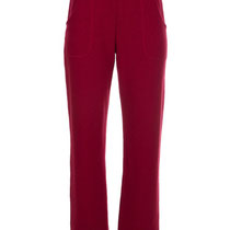 Lange broek in 100% lamswol gebreid, donkerrood, Dunque, beschikbaar in de maat S, prijs: 184,75 €