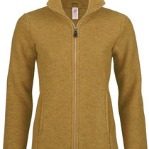 Fleecevest in 100% merinowol (bio), safraangeel melange, Engel, beschikbaar in de maten 34/36: 196,70 €; 38/40: 211,55 € en 46/48: 232,20 €