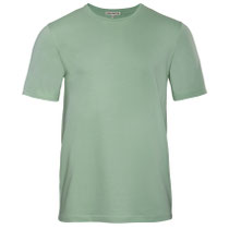 T-shirt Therrel in 100% bio-katoen jersey, zeegrasgroen, Living Crafts, beschikbaar in de maten M en L, prijs: 14,99 €