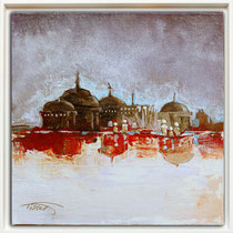 " Jasira " - 20 x 20 cm - Acrylique et huile sur carton entoilé - 190€