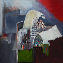 "La tour de Babel " 100 x 100 cms - VENDU - Disponible uniquement en reproduction sur toile