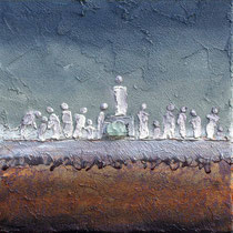" Le prophète" - 30 x 30 cm - Acrylique et huile sur toile - Sans cadre - 290€