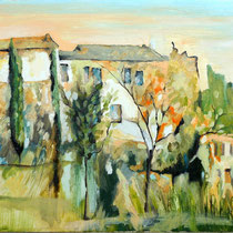 " Toscane" 40 x 90 cms - Acrylique et huile sur toile - 1050€