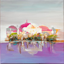 "Mirage" - 40 x 40 cm - Acrylique et huile sur chassis toilé - Sans cadre - 390€ 