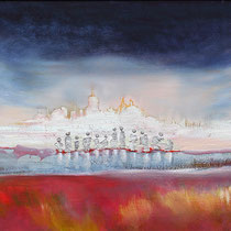 Les douze - 46 x 55 - Acrylique et huile sur toile - sans cadre  700€