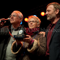  vlnr: Art Tipaldi (The Blues Foundation), Barbara Bloch & Helge Nickel (BluesBaltica)