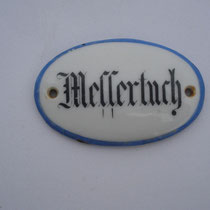 Schild Messertuch