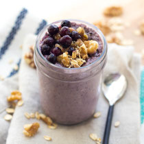 gluten free blueberry-walnut overnight oats recipe