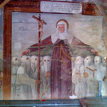 CAPPELLINA DEI DISCIPLINI  Raffigurazione con S.Marta (prima del restauro) Sec. XVI, CHIURO  (SO)