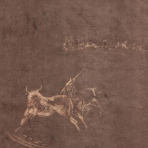Corrida 1. 92 cm x 42 cm.Collection particulière.