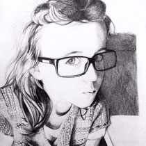 Portrait jeune fille, crayons graphites, 29.7x21 cm, réalisé par Natpalette