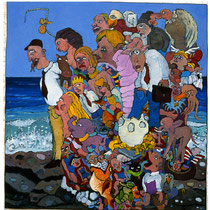 Störenfriede VI,   Öl auf Leinwand auf Sperrholz,  50x50cm,  2006