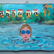 N 35 Baggersee II (Mädchen mit blauer Schwimmbrille) (20x30)
