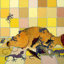 Gefundenes Fressen,   Öl auf Leinwand,  90x120cm,  2006