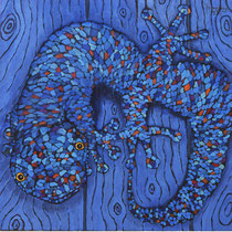 Gecko VII,   Öl auf Leinwand,  40x40cm,  2008