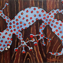 Gecko XVIII,   Öl auf Leinwand,  22x22cm,  2014