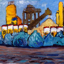 Baggersee     Öl auf Leinwand     30x50cm     2003
