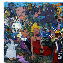 Störenfriede III,  Öl auf Leinwand auf Sperrholz,  35x35cm,  2006