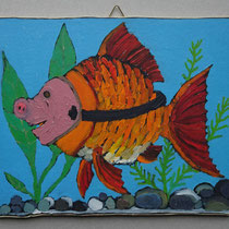 N 182 Der Fisch mit der Maske (19x24)
