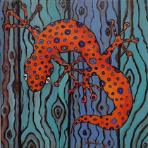 Gecko XII,  Öl auf Leinwand,  30x30cm,  2014