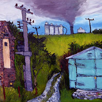 N/Ostalgie II (Geräteschuppen bei Sassnitz)   Öl/Lwd  45x75cm  2007