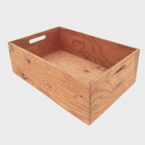 BOX231　ウッド角木目手付き　450×300×150H  ￥1,800 