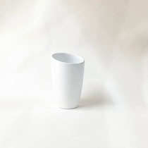 花器146　白　斜めカット　125H 　￥500