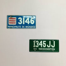サインプレート103　MONACO3146　57×123　￥600　サインプレート104　WASHINGTON1345JJ　52×123　¥600