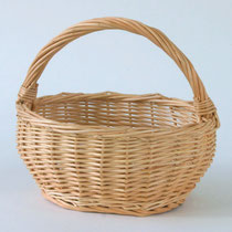 バスケット173　オーバル　ナチュラルワンハンド　225×175×200Ｈ　￥400