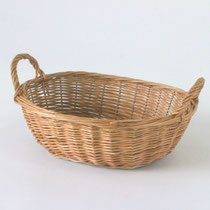 バスケット262　オーバル　オーク両手付き　300×200×140Ｈ　￥500　