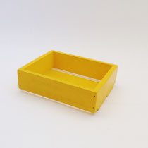 BOX164　ウッド角ペイント黄色　175×1340×52H　¥500＊オリジナルです＊