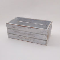 BOX201　ウッド角ペイント白　255×135×100H　¥700　＊2つあります＊オリジナルです＊