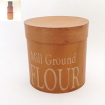 BOX228　丸FLOUR 　オレンジ　225φ230H 　¥1,200