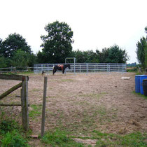 Reitplatz und provisorischer Roundpen 2006