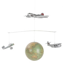 Móvil aviones con globo terráqueo. Ref AP124. 66x40x34,5