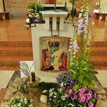 DA3studio DAtelier Allestimenti Venezia Pasqua chiesa parrocchia Campalto S.S. Martino e Benedetto
