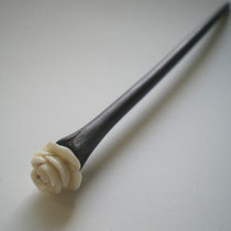 Rose Hair Pin 2/ Kanzashi/ Deer Antler & Rosewood