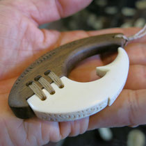 Puriri wood & Whale Bone / SOLD