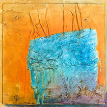 Nur für mich! 30x30cm Tusche und Ölfarbe auf Leinwand 2016 verkauft 