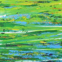 Am Fluß 90x30cm Acrylfarbe auf Leinwand 2014 verkauft