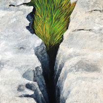 verkauft The Burren 1 90x70cm Mischtechnik 2020