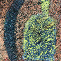 Meeting an Alien 50x40cm Mischtechnik auf Leinwand 2020