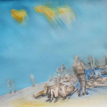 Schieflage 57x76cm Ölpastellkreide auf Spezialpapier 2016