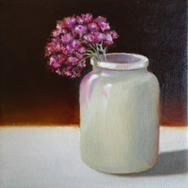 Vase mit Verbene | 2020 | Öl auf Leinwand | 25 x 25 cm