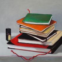 Verborgenes Bücher | 2020 | Öl auf Leinwand | 40 x 50 cm