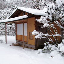 Teehaus im Winter