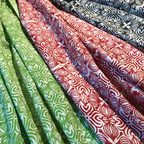 Hand Block Printed Fabrics, 100% cambric cotton, made in Rajasthan, designed by Maasa Production Pvt. Ltd.